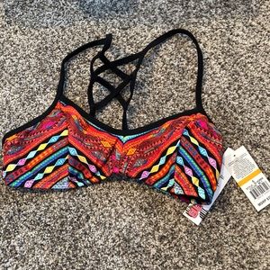 Cute bright swimsuit top!